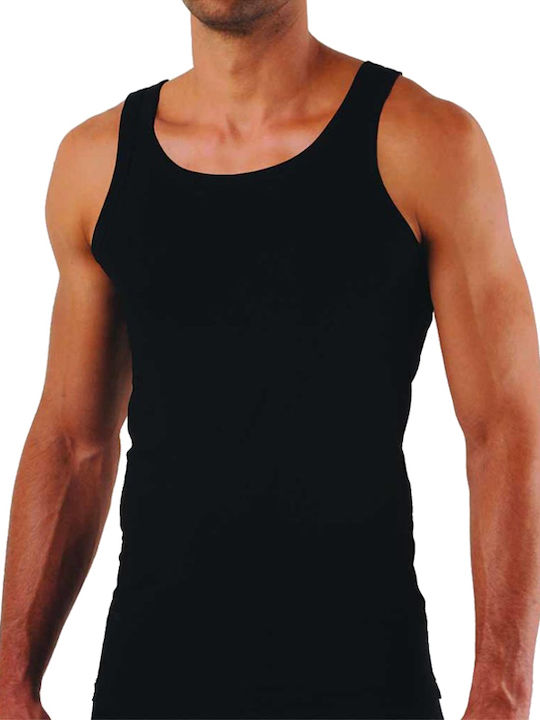 Apple Boxer Men's Undershirt Sleeveless in Black Color