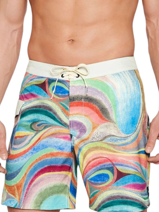 X Chris Johanson 17" Boardshorts Johanson Swirl Men's Swimwear Shorts Multicolour