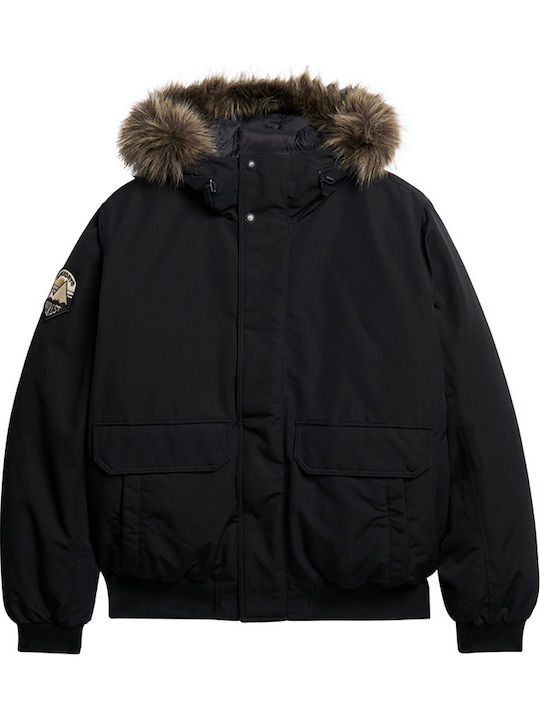 D3 Ovin Everest Jacke Bomber Schwarz