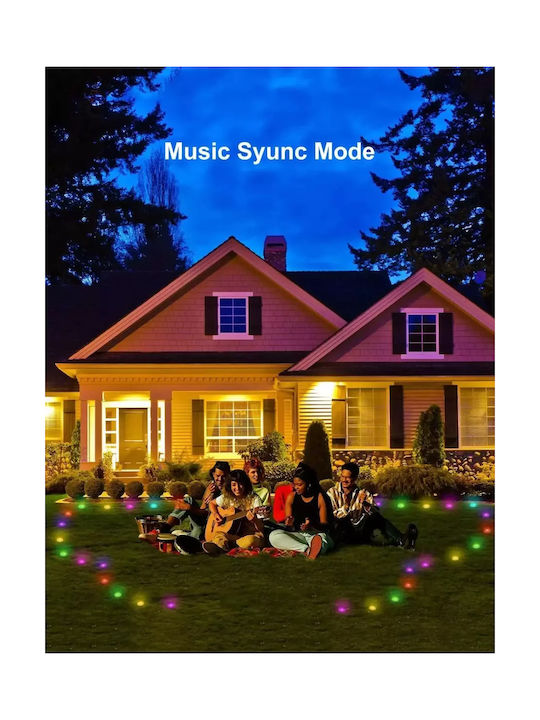Lampa De Podea LED Pentru Exterior 22W RGB Neagră