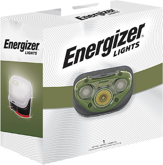 Energizer Headlamp LED Waterproof IPX4 with Maximum Brightness 260lm Vision Hd 3pcs Green