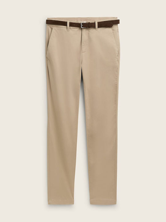 Travis Παντελόνι Chino Ελαστικό σε Slim Εφαρμογή Μπεζ