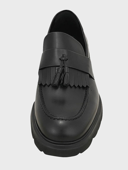 Montrel Men's Leather Loafers Black