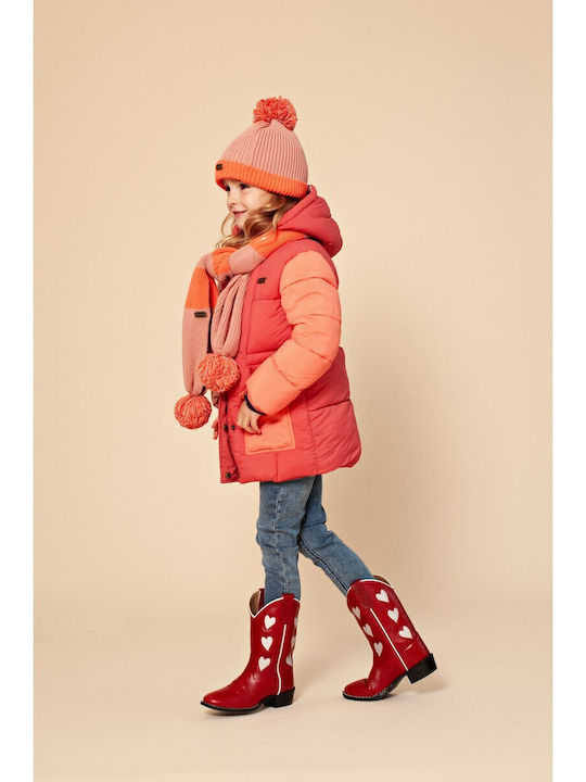 Kinder Steppjacke mit Kapuze Pink