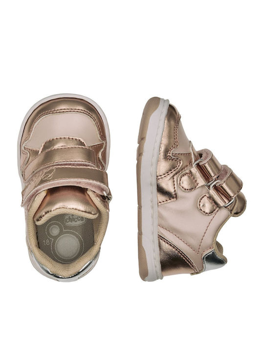 First Step Sneakers Παιδικά Sneakers με Σκρατς Ροζ