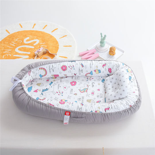 Beauty Home Βρεφικό Μαξιλάρι Φωλιά Γκρι 53x88εκ. Beauty Home Βρεφικό Μαξιλάρι Φωλιά Γκρι 53x88εκ.