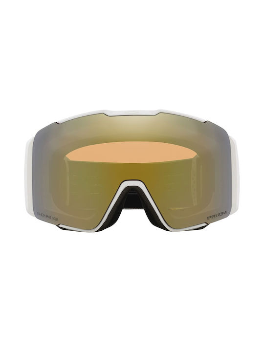 Oakley Line Miner Pro L Snow Μάσκα Σκι & Snowboard Ενηλίκων Λευκή με Φακό σε Χρυσό Χρώμα Oakley Line Miner Pro L Snow Μάσκα Σκι & Snowboard Ενηλίκων Λευκή με Φακό σε Χρυσό Χρώμα