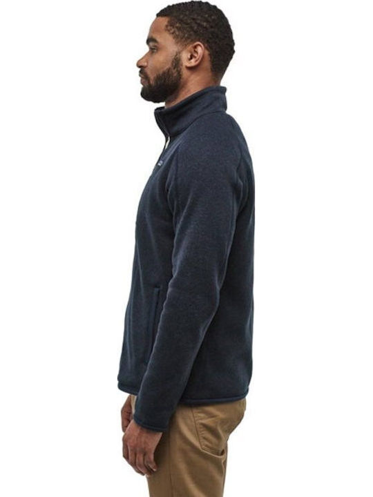 Men's Fleece Cardigan Navy Blue