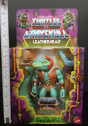 Motu X Tmnt Turtles Grayskull Deluxe Action Figure Leatherhead 14 Cm Sealed