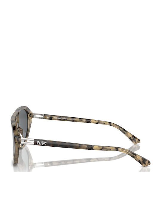 Michael Kors Zurich Men's Sunglasses with Brown Tartaruga Plastic Frame and Gray Lens