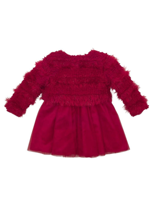 Babylon Children's Dress Velvet red