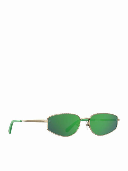 Chiara Ferragni Unisex Γυαλιά Ηλίου με Χρυσό Μεταλλικό Σκελετό και Πράσινο Καθρέφτη Φακό CF 7025/S PEF/Z9