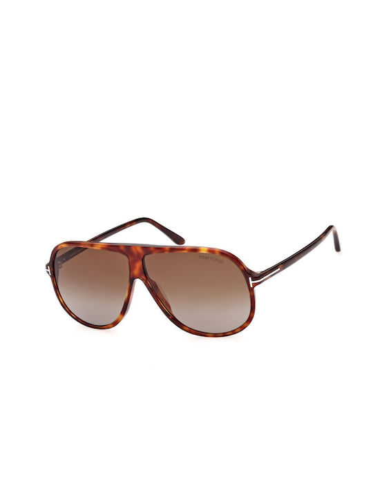 Tom Ford Spencer 02 Men's Sunglasses with Brown Plastic Frame and Brown Gradient Lens TF998 56P