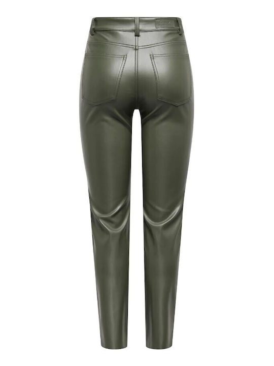 Only Women's Leather Trousers Faux Leather