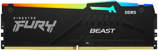 Kingston FURY Beast RGB 16GB DDR5 RAM cu Viteză 6800 pentru Desktop