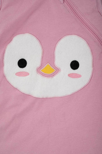 Baby Bliss Winter Sleeping Bag with Feet 2.5 Tog Penguin Pink