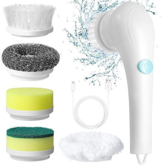 Rechargeable Cleaning Brush 5 in 1 White OEM