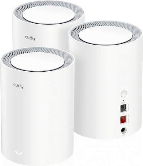 Cudy M3000 v2 WiFi Mesh Network Access Point Wi‑Fi 6 Dual Band (2.4 & 5GHz) in Triple KIt White