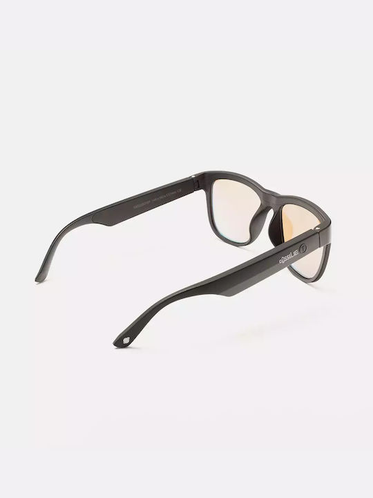 Cosselie Jam Unisex Sunglasses with Black Horn-Rimmed Frame and Red Mirror Lens 1802203104