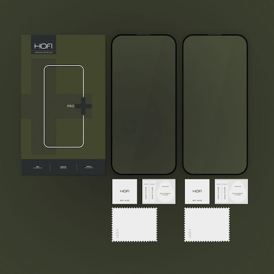 Hofi Pro+ Gehärtetes Glas 2Stück Schwarz (iPhone 17 Pro Max / iPhone 17 Pro / iPhone 16 Pro Max)