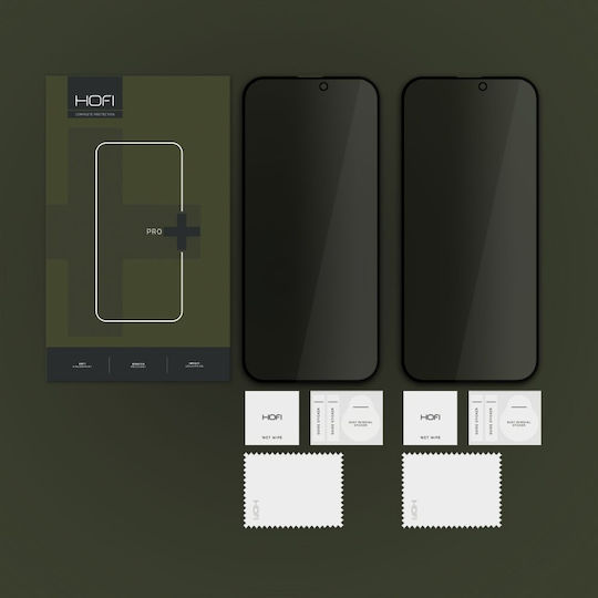 Hofi Anti Spy Glass Pro+ Privatsphäre Gehärtetes Glas 2Stück (iPhone 17 / 17 Pro / 16 Pro)