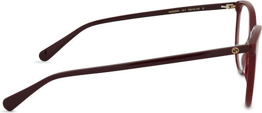 Gucci Rame Ochelari Pentru Femei Acetat Burgundy GG0550O 011