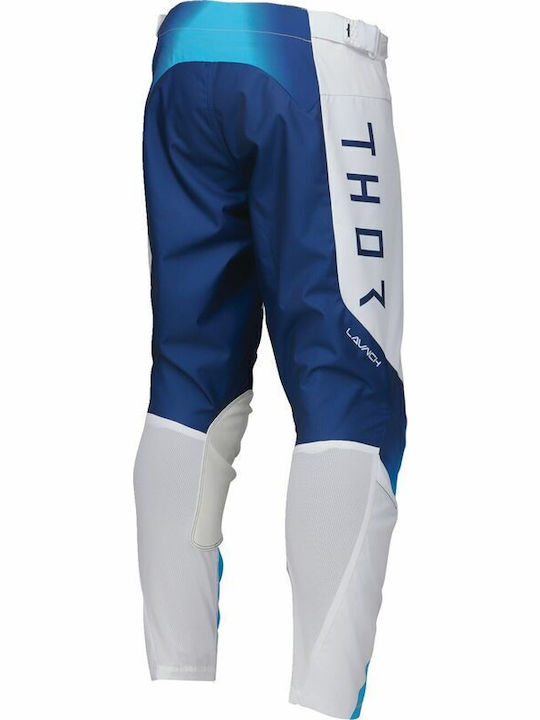 Thor Launchmode Kids Summer Motorcycle Pants Blue/White