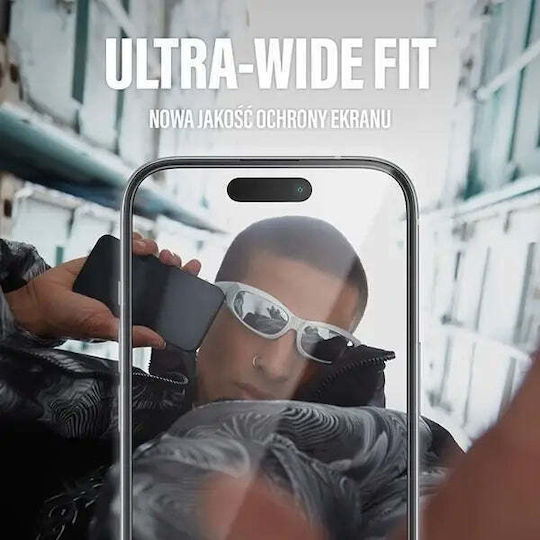 PanzerGlass Ultra-wide Fit Vollflächig gehärtetes Glas (iPhone 15 Pro)