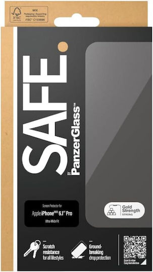 PanzerGlass Ultra-wide Fit Vollflächig gehärtetes Glas (iPhone 15 Pro)