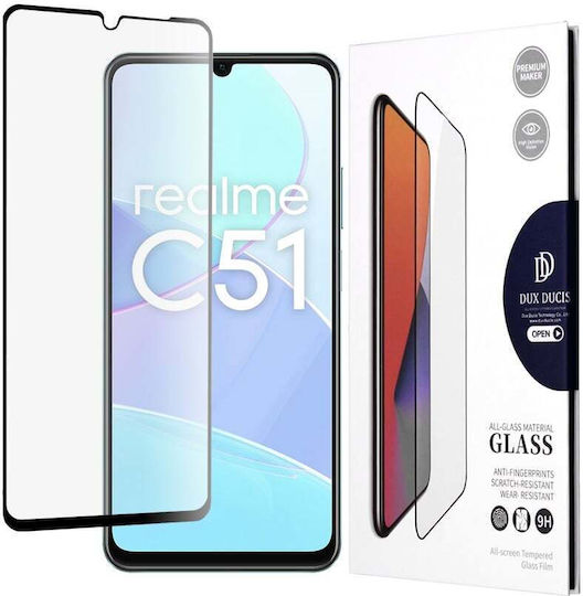 Dux Ducis Gehärtetes Glas Schwarz (Realme C51)