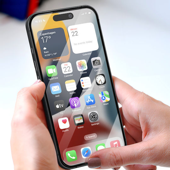 Tempered Glass Μαύρο (iPhone 16)