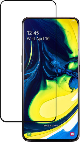 5D Пълно лепило Закалено стъкло за цялото лице (Galaxy A80)