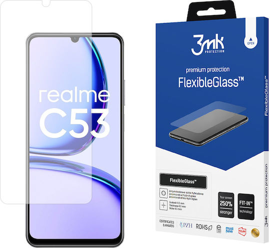 3MK FlexibleGlass Ceramic Tempered Glass (Realme C53)