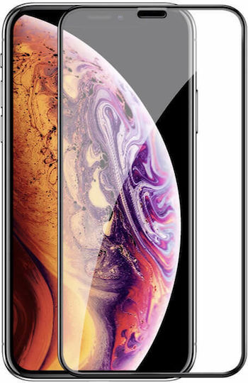 21D Full Glue Full Face Tempered Glass Μαύρο (iPhone XS Max)