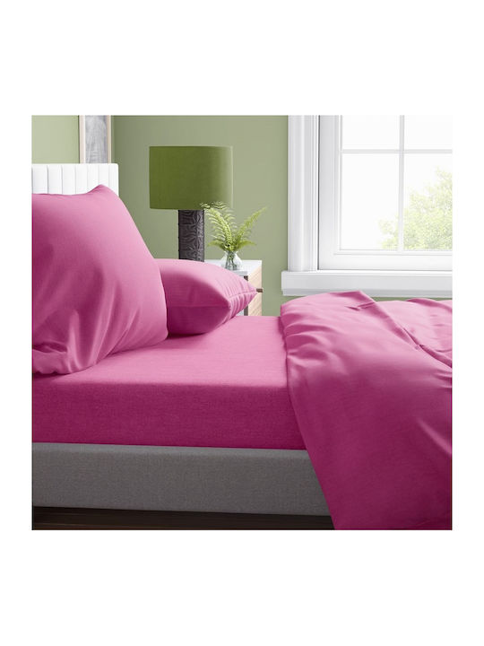 Dimcol Solid Σεντόνι Μονό 160x240εκ. Fuchsia 499