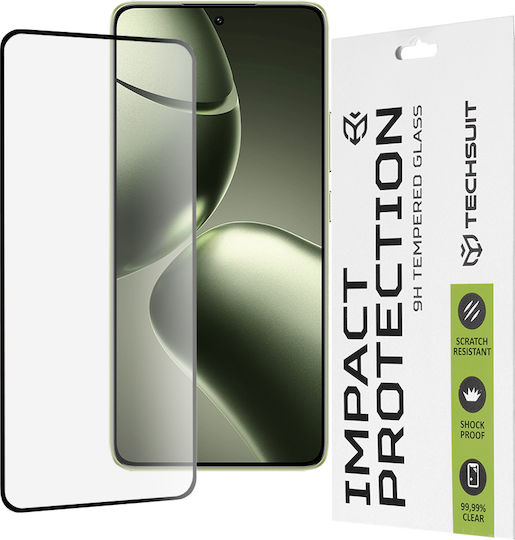 Techsuit Full Glue Full Face Tempered Glass Μαύρο (Xiaomi Redmi 14C)