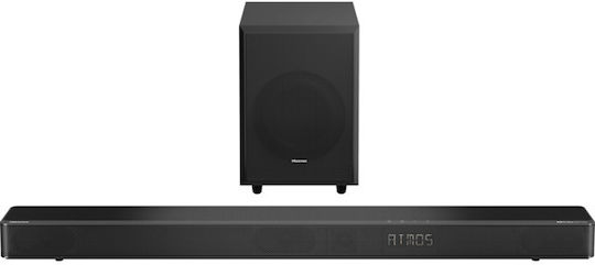 Hisense Soundbar 3.1.2 Bluetooth και HDMI 360W με Ασύρματο Subwoofer Μαύρο AX3120G