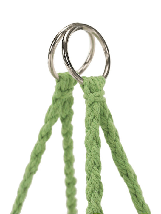 Hängende Garten & Veranda Schaukel Sessel Stoff Grün Belastbarkeit bis 120kg L80xB80xH120cm