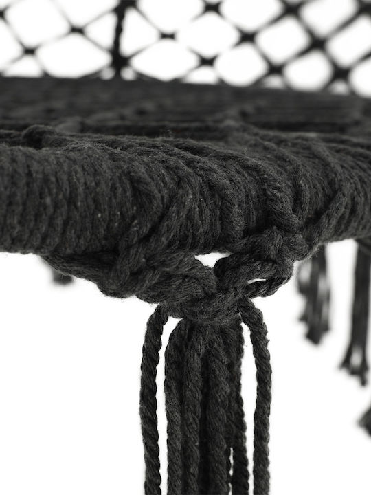 Leagăn suspendat fotoliu material textil Gri Rezistență până la 120kg L80xL80xH120cm