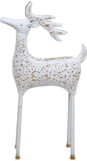 Fylliana Weihnachtliche Metallisch Figur Rentier Weiß Höhe 88cm Dekorativ