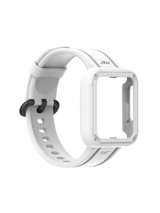 Xiaomi Mi Watch Lite Silicone Solid Color Band Watch White Xiaomi Mi Watch Lite Silicone Solid Color Band Watch White