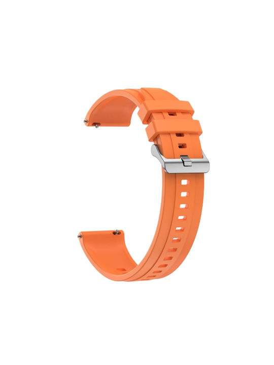 Huawei Watch 4 Tire Pattern Ασημένιο Λουράκι Σιλικόνης Πορτοκαλί Huawei Watch 4 Tire Pattern Ασημένιο Λουράκι Σιλικόνης Πορτοκαλί