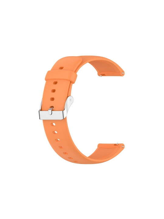 Huawei Watch 4 Watch 4 Pro Silver Buckle Silicone Stainless Steel Solid Color Watch Strap Orange