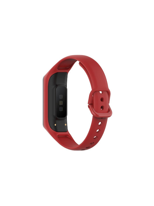 Samsung Galaxy Fit 2 Silicone Watch Band Κόκκινο