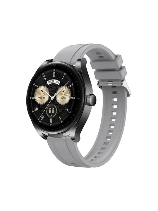 Huawei Watch 4 Tire Pattern Silver Silicone Strap Light Gray