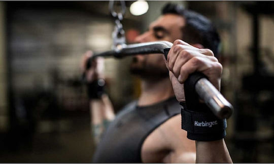 Harbinger Big Grip Pro Lifting Περικάρπια Άρσης Βαρών Μαύρα 2 τμχ