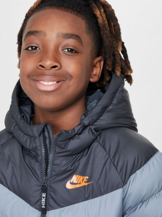 Kids' Sports Jacket with Hood Black Sportswear