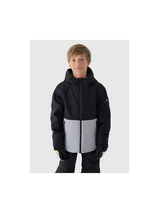 4F Kids Sports Jacket with Hood Black