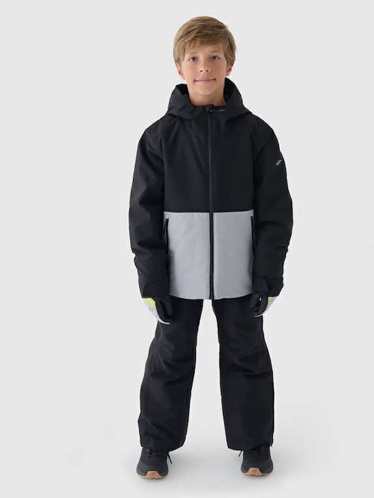 Kids' Sports Jacket with Hood Black
