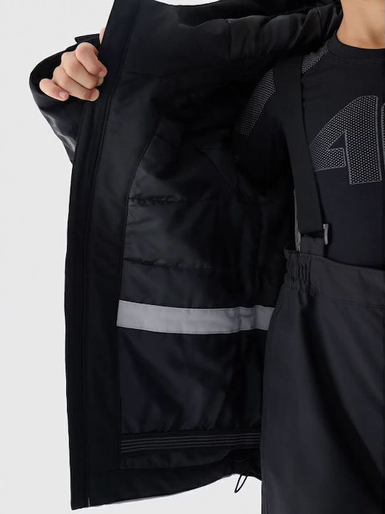 Kids' Sports Jacket with Hood Black